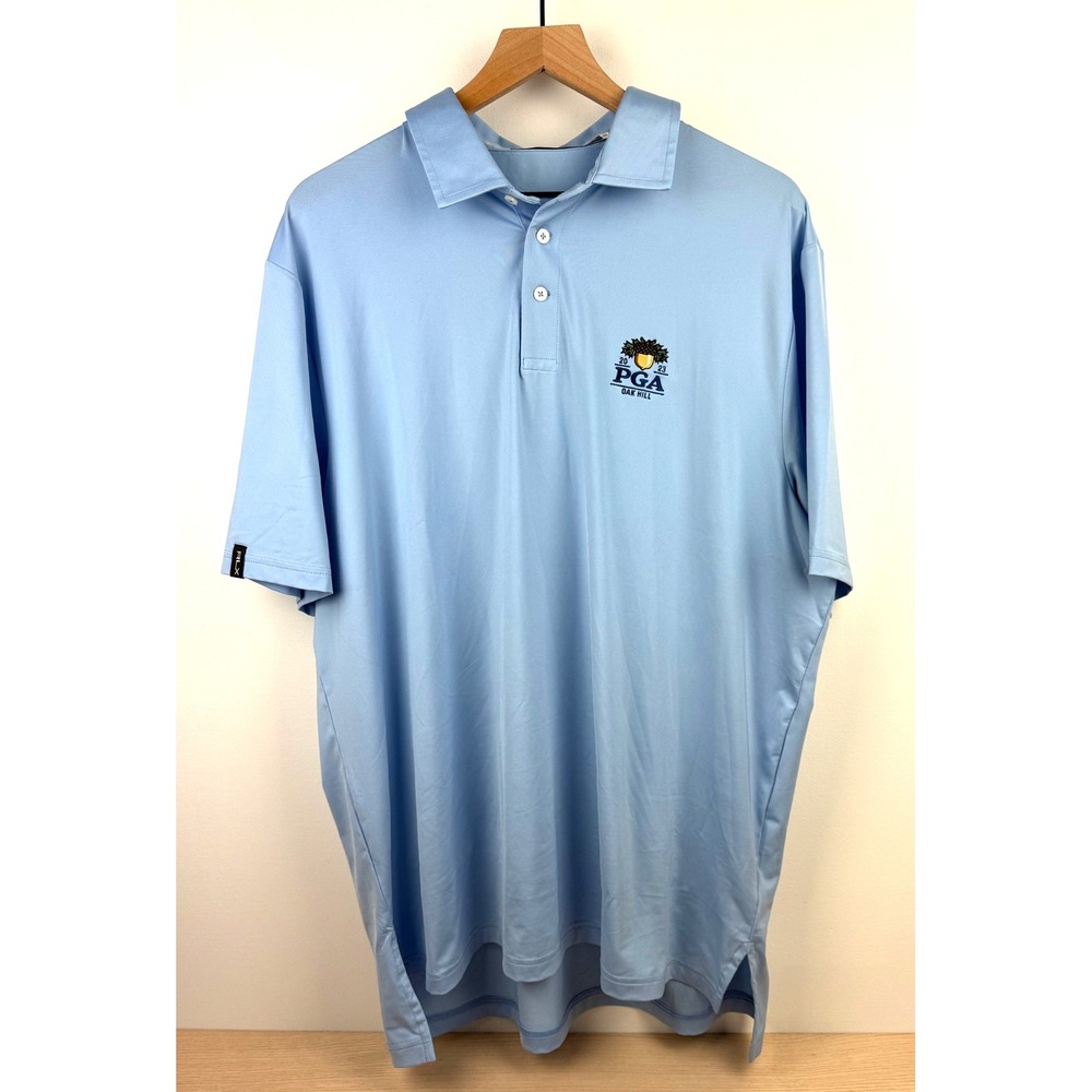 Ralph‎ Lauren RLX PGA Oak Hill 2023 Golf Polo Shirt Men's XL Blue